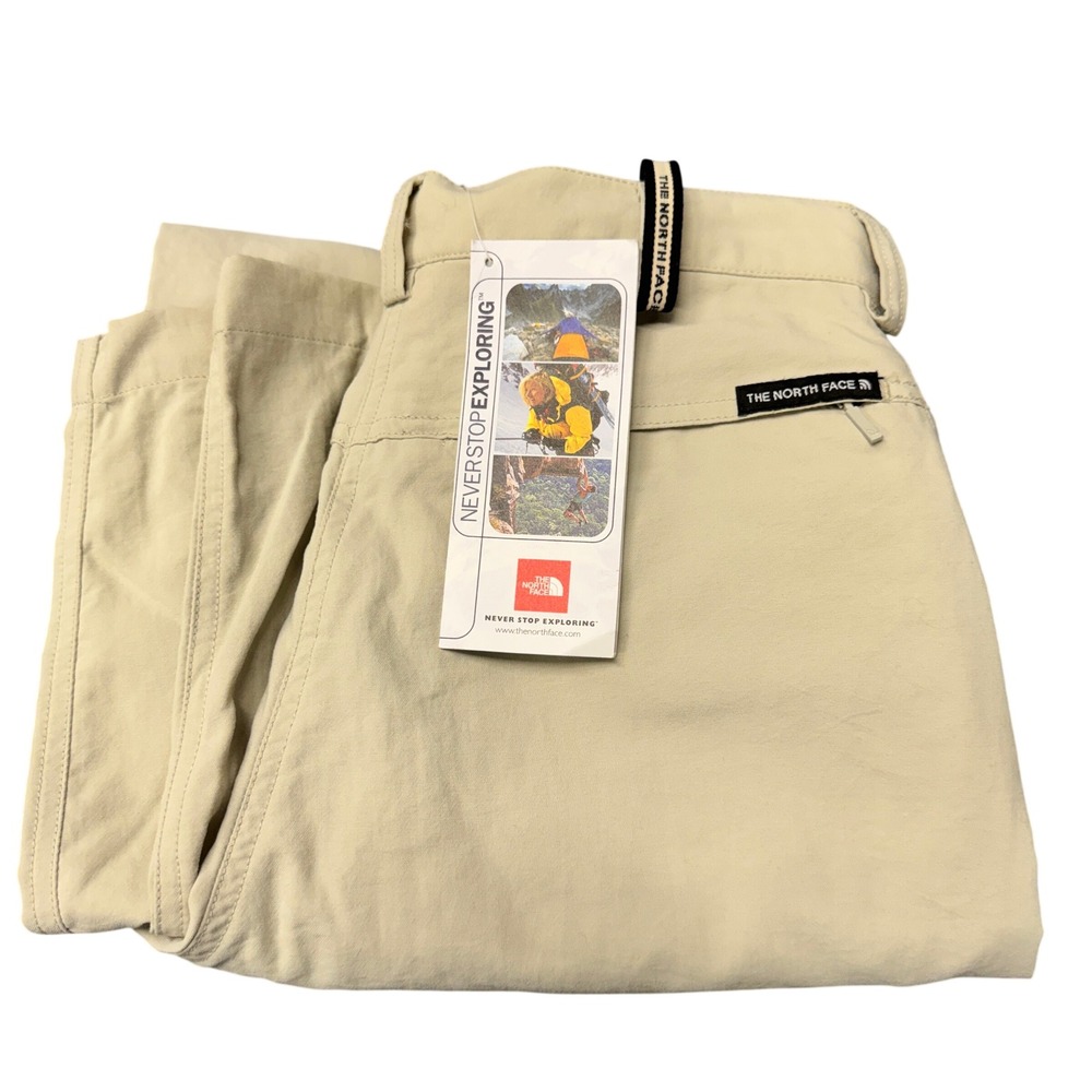 The North Face Convertible Pants Womens 8 Metamorphic Pant Beige Hiking‎ NOS NEW